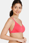 Zivame Beautiful Basics Double Layered Non Wired Full Coverage Backless Bra - Rouge Red — thumbnail 5